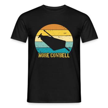 Cowbell - Men's T-Shirt - black - Front - AI Model Male 178 light (178cm)