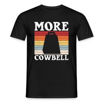 Cowbell - Men's T-Shirt - black - Front - AI Model Male 178 light (178cm)