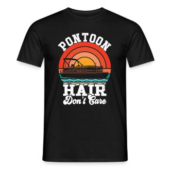 Pontoon Queen Boat Pontoon Women - Men's T-Shirt - black - Front - AI Model Male 178 light (178cm)