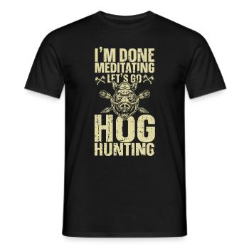 Schweinejagd Jäger Schweinejagd - Männer T-Shirt - Schwarz - Vorne - AI Model Male 178 light (178cm)