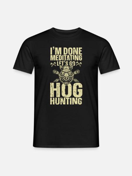 Schweinejagd Jäger Schweinejagd - Männer T-Shirt - Schwarz