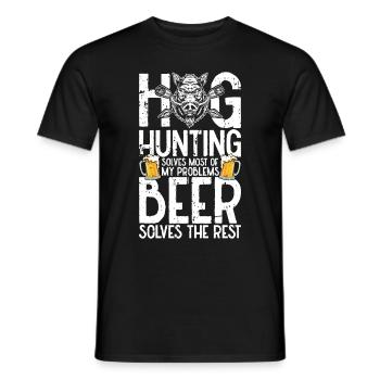 Schweinejagd Jäger Schweinejagd - Männer T-Shirt - Schwarz - Vorne - AI Model Male 178 light (178cm)