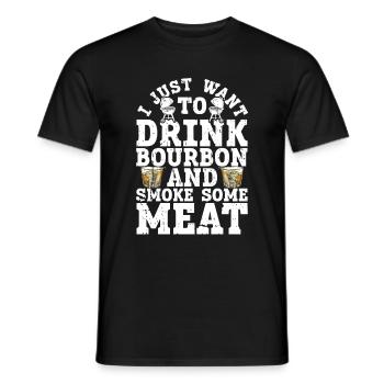 Bourbon-Smoker-Grillwhisky - Männer T-Shirt - Schwarz - Vorne - AI Model Male 178 light (178cm)