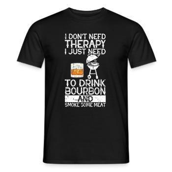 Bourbon-Smoker-Grillwhisky - Männer T-Shirt - Schwarz - Vorne - AI Model Male 178 light (178cm)