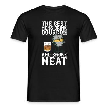 Bourbon-Smoker-Grillwhisky - Männer T-Shirt - Schwarz - Vorne - AI Model Male 178 light (178cm)
