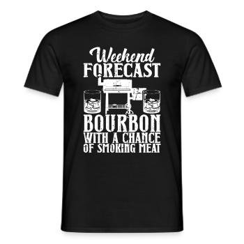 Bourbon-Smoker-Grillwhisky - Männer T-Shirt - Schwarz - Vorne - AI Model Male 178 light (178cm)