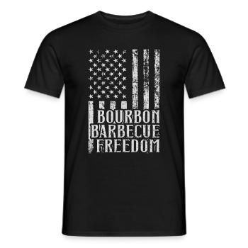 Bourbon-Smoker-Grillwhisky - Männer T-Shirt - Schwarz - Vorne - AI Model Male 178 light (178cm)