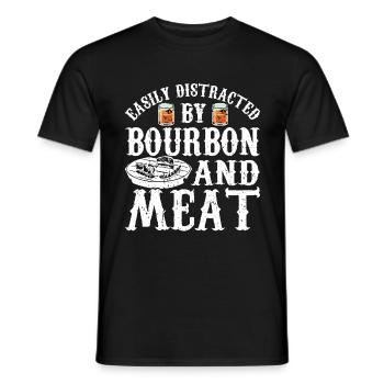 Bourbon-Smoker-Grillwhisky - Männer T-Shirt - Schwarz - Vorne - AI Model Male 178 light (178cm)