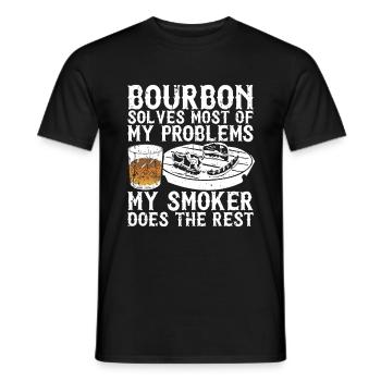 Bourbon-Smoker-Grillwhisky - Männer T-Shirt - Schwarz - Vorne - AI Model Male 178 light (178cm)