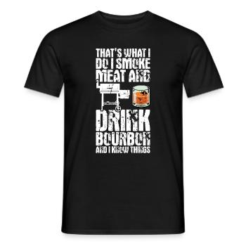 Bourbon-Smoker-Grillwhisky - Männer T-Shirt - Schwarz - Vorne - AI Model Male 178 light (178cm)