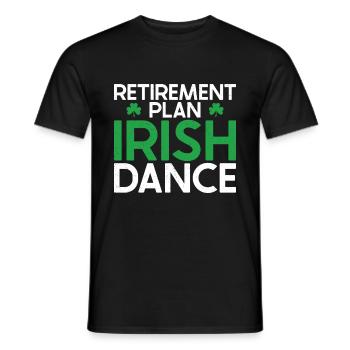Irish Dance St. Patrick's Dance - Men's T-Shirt - black - Front - AI Model Male 178 light (178cm)