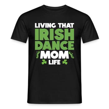 Irish Dance St. Patrick's Dance - Men's T-Shirt - black - Front - AI Model Male 178 light (178cm)