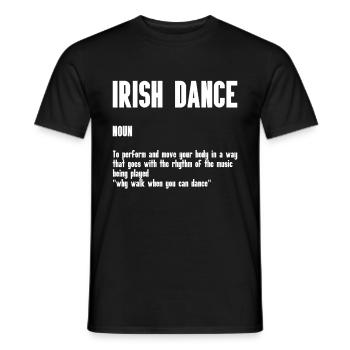 Irish Dance St. Patrick's Dance - Men's T-Shirt - black - Front - AI Model Male 178 light (178cm)