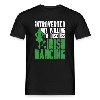 Irish Dance St. Patrick's Dance - Men's T-Shirt - black - Front - AI Model Male 178 light (178cm)