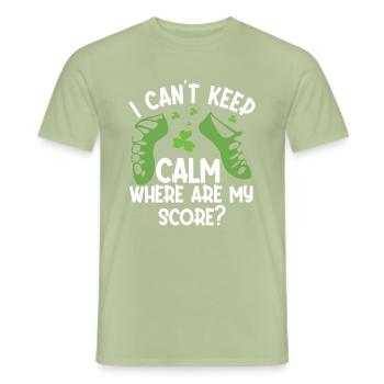 Irish Dance St. Patrick's Dance - Men's T-Shirt - sage - Front - AI Model Male 178 light (178cm)