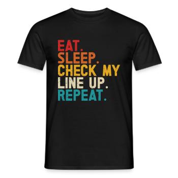 Lineman Joueur de football Offensive Défense - T-shirt homme - noir - Devant - AI Model Male 178 light (178cm)