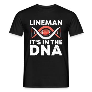 Lineman Joueur de football Offensive Défense - T-shirt homme - noir - Devant - AI Model Male 178 light (178cm)
