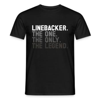 Lineman Joueur de football Offensive Défense - T-shirt homme - noir - Devant - AI Model Male 178 light (178cm)