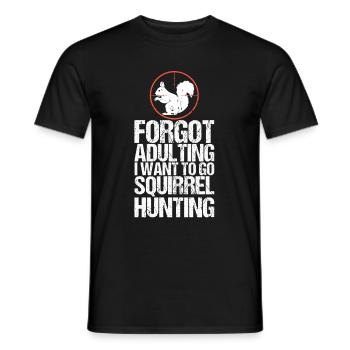 Squirrel hunting - Men's T-Shirt - black - Front - AI Model Male 178 light (178cm)