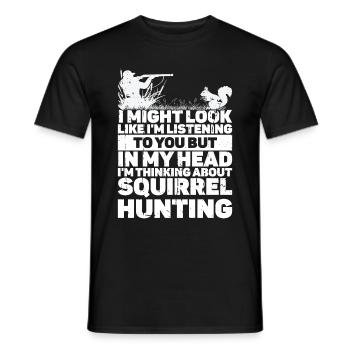 Squirrel hunting - Men's T-Shirt - black - Front - AI Model Male 178 light (178cm)