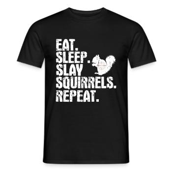 Squirrel hunting - Men's T-Shirt - black - Front - AI Model Male 178 light (178cm)