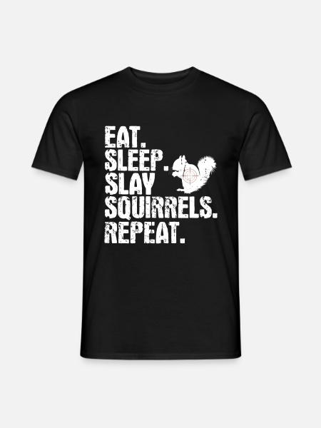Squirrel hunting - Men's T-Shirt - black