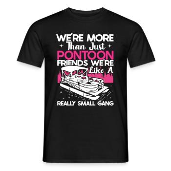 Pontoon Queen -Boat Pontoon -Women - Men's T-Shirt - black - Front - AI Model Male 178 light (178cm)