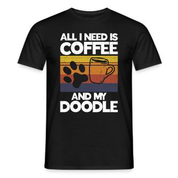 Golden Doodle Hundeliebhaber - Männer T-Shirt - Schwarz - Vorne - AI Model Male 178 light (178cm)