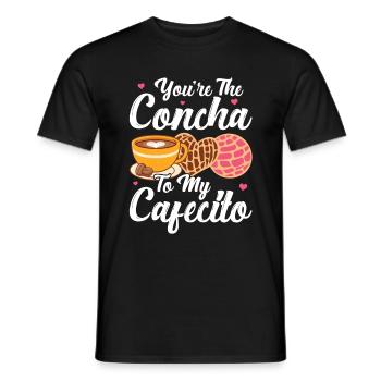 Pan dulce de Cafecito y Chisme Concha - T-shirt homme - noir - Devant - AI Model Male 178 light (178cm)
