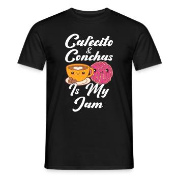 Pan dulce de Cafecito y Chisme Concha - T-shirt homme - noir - Devant - AI Model Male 178 light (178cm)