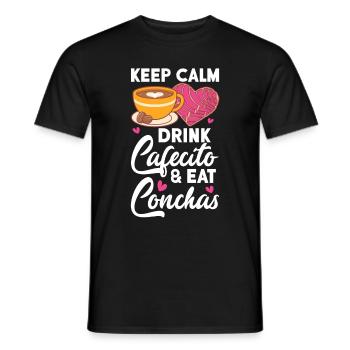 Pan dulce de Cafecito y Chisme Concha - T-shirt homme - noir - Devant - AI Model Male 178 light (178cm)