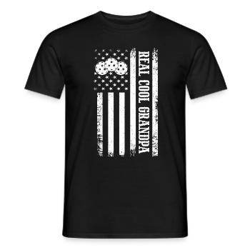Opa Pickleball Paddel - Männer T-Shirt - Schwarz - Vorne - AI Model Male 178 light (178cm)