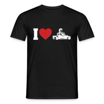 Faire du karting - T-shirt homme - noir - Devant - AI Model Male 178 light (178cm)