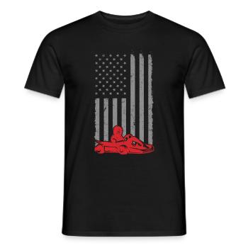 Faire du karting - T-shirt homme - noir - Devant - AI Model Male 178 light (178cm)
