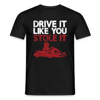 Faire du karting - T-shirt homme - noir - Devant - AI Model Male 178 light (178cm)