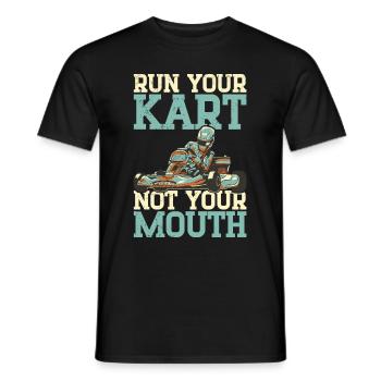 Faire du karting - T-shirt homme - noir - Devant - AI Model Male 178 light (178cm)