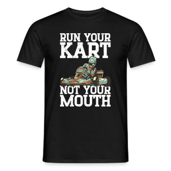 Faire du karting - T-shirt homme - noir - Devant - AI Model Male 178 light (178cm)
