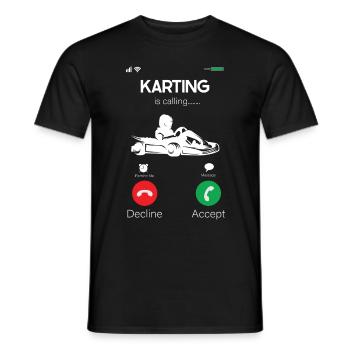Faire du karting - T-shirt homme - noir - Devant - AI Model Male 178 light (178cm)
