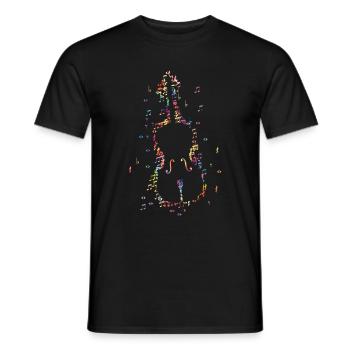 Cello -Musical instrument - Men's T-Shirt - black - Front - AI Model Male 178 light (178cm)