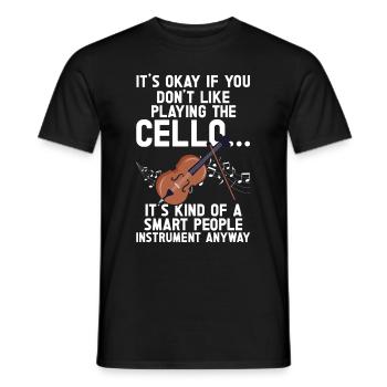 Cello -Musical instrument - Men's T-Shirt - black - Front - AI Model Male 178 light (178cm)