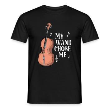 Cello -Musical instrument - Men's T-Shirt - black - Front - AI Model Male 178 light (178cm)