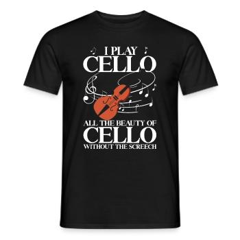 Cello -Musical instrument - Men's T-Shirt - black - Front - AI Model Male 178 light (178cm)