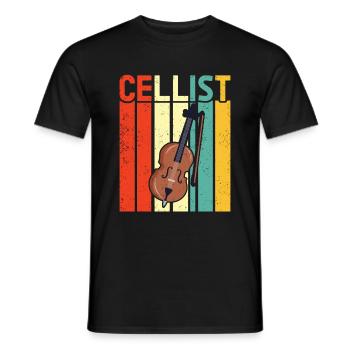 Cello -Musical instrument - Men's T-Shirt - black - Front - AI Model Male 178 light (178cm)