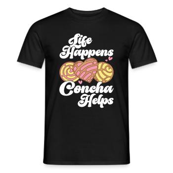 Conchas Pan dulce Latina Espagnol - T-shirt homme - noir - Devant - AI Model Male 178 light (178cm)