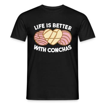 Conchas Pan dulce Latina Espagnol - T-shirt homme - noir - Devant - AI Model Male 178 light (178cm)