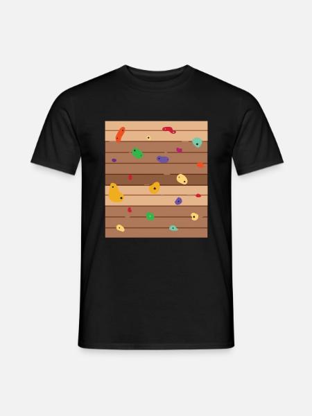 Mur d’escalade Bloc paroi rocheuse - T-shirt homme - noir