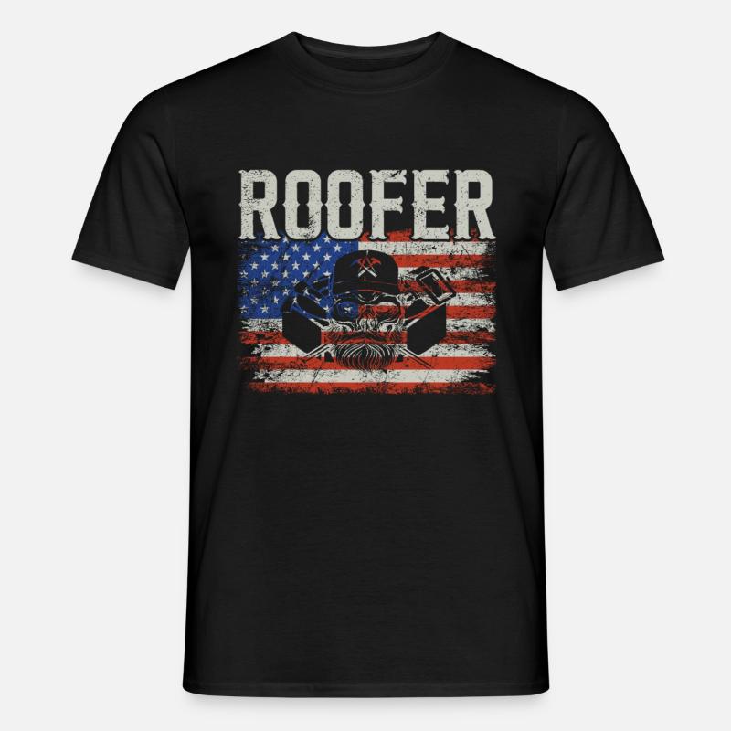 Dachdecker -Dachhäuser Reparaturen - Männer T-Shirt - Schwarz