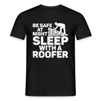 Couvreur - Réparation de toiture - T-shirt homme - noir - Devant - AI Model Male 178 light (178cm)
