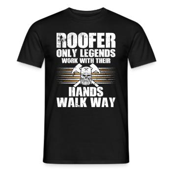Roofer -Roof house repairs - Men's T-Shirt - black - Front - AI Model Male 178 light (178cm)