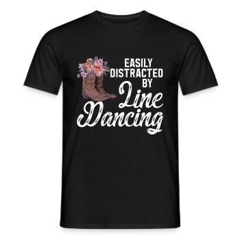 Line Dancing Cowboy Boots Western - Männer T-Shirt - Schwarz - Vorne - AI Model Male 178 light (178cm)
